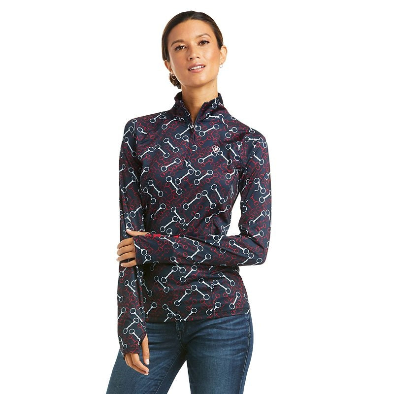 Ariat Lowell 2.0 1/4 Zip Team Baselayer M Navy