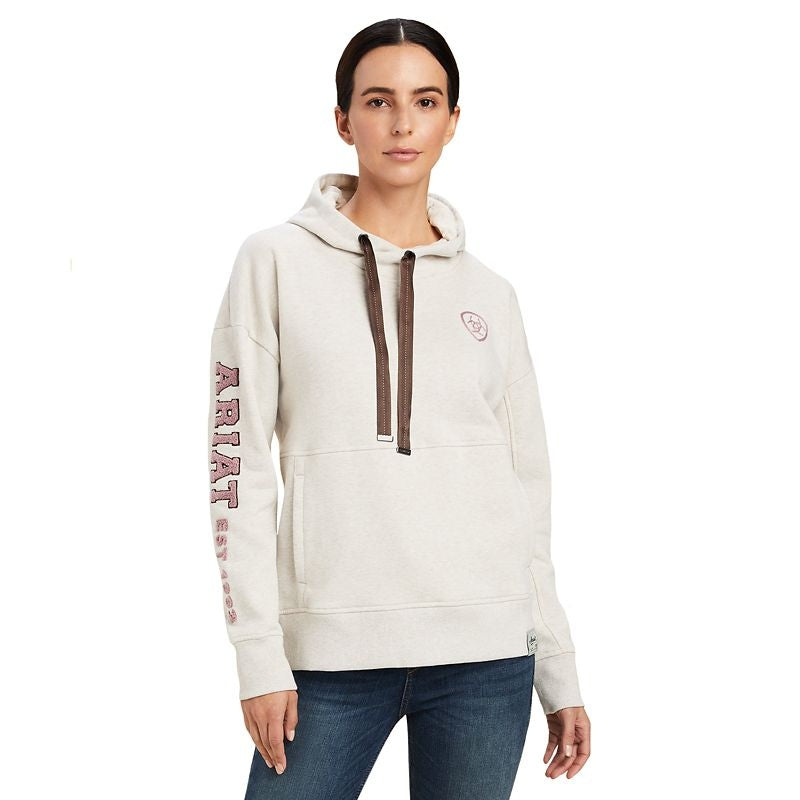 Ariat Ladies Rabere Hoodie M Oatmeal Tan