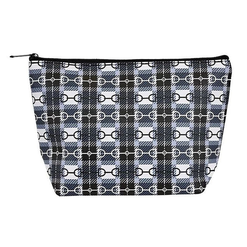 AWST Int'l Snaffle Bit Plaid Cosmetic Pouch