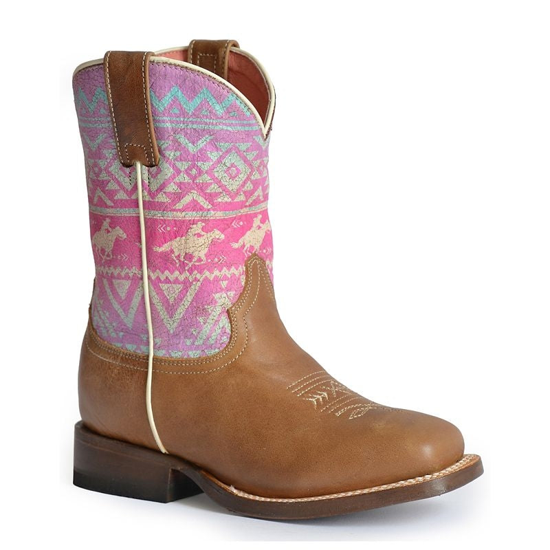 Roper Childs Pony Square Toe Boots 1 Pink