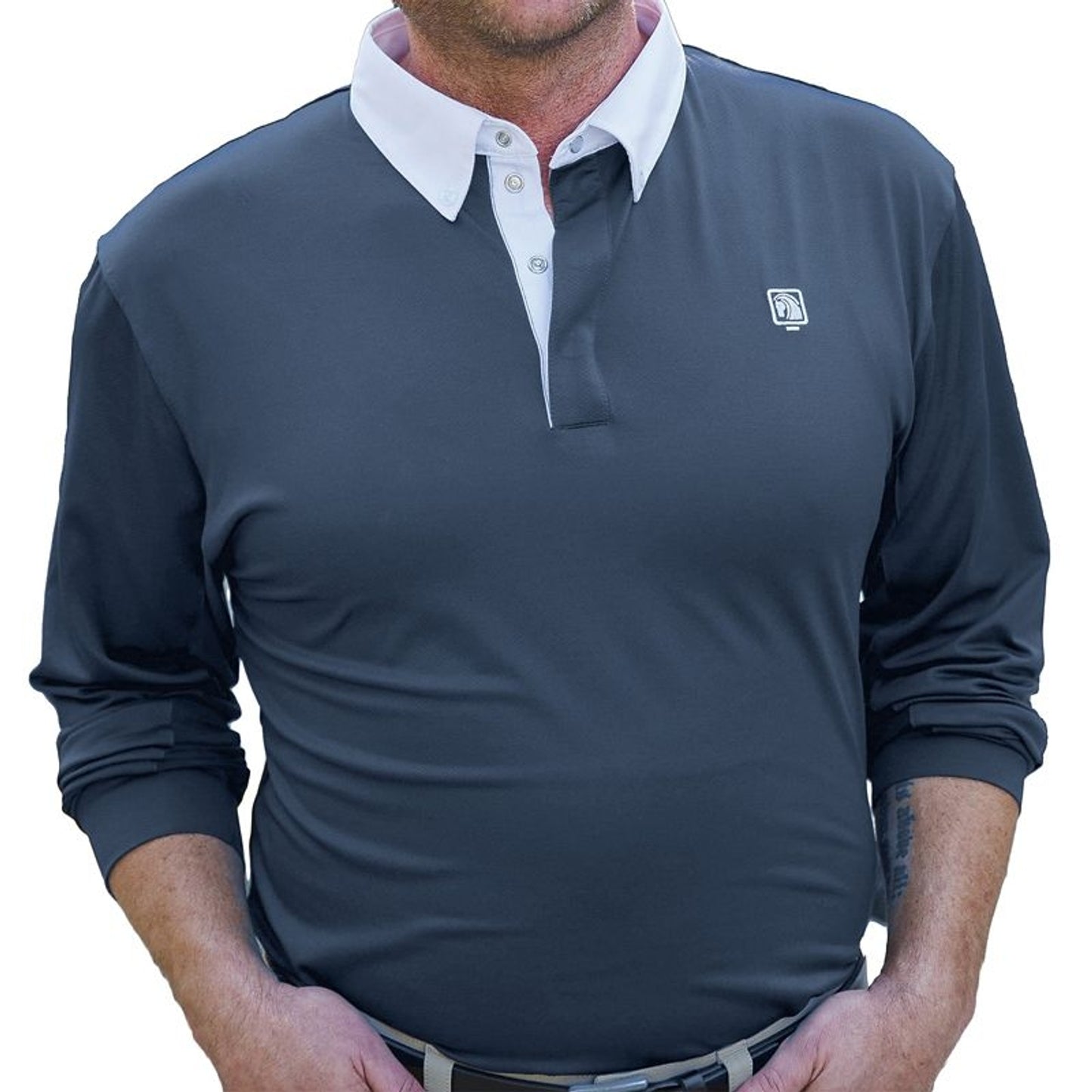 Romfh Mens Long Sleeve Polo Shirt