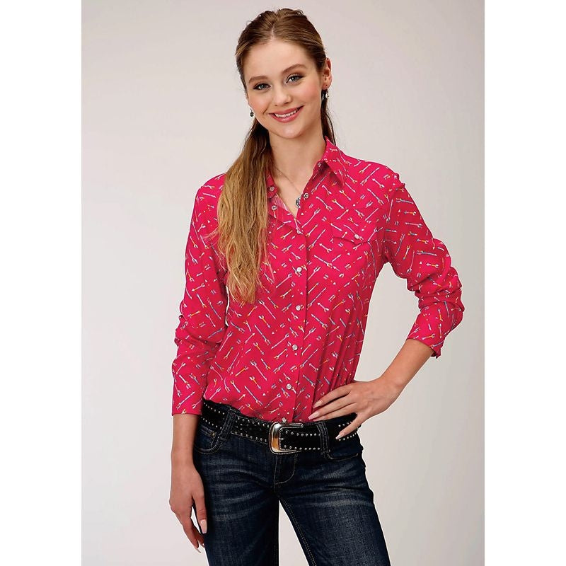 Roper LS Shirt - Ladies, Arrow Print