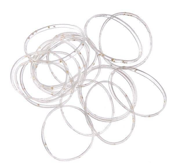 Tough1 Clear Glitter Bands