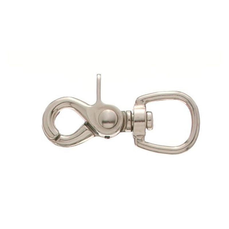 Tough1 Nickel Plated Swivel Oval Eye Rein Snap