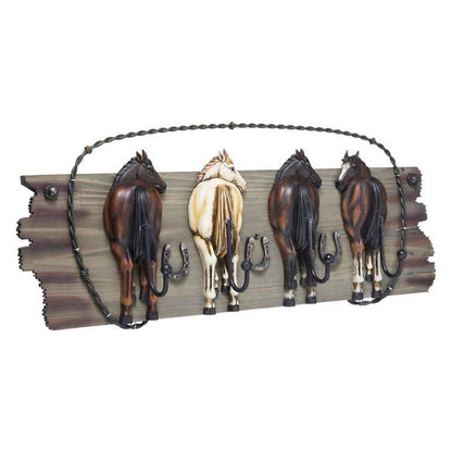 Gift Corral Western Themed 4 Hook Rack