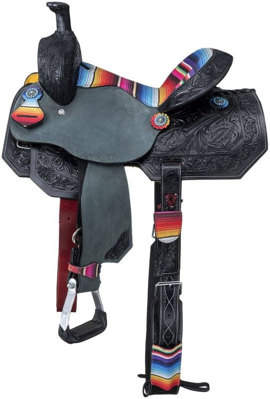 Silver Royal Serape Barrel Saddle