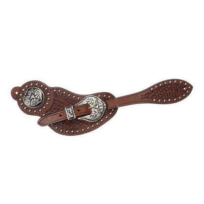 Royal King Basket Spur Strap Steer Concho