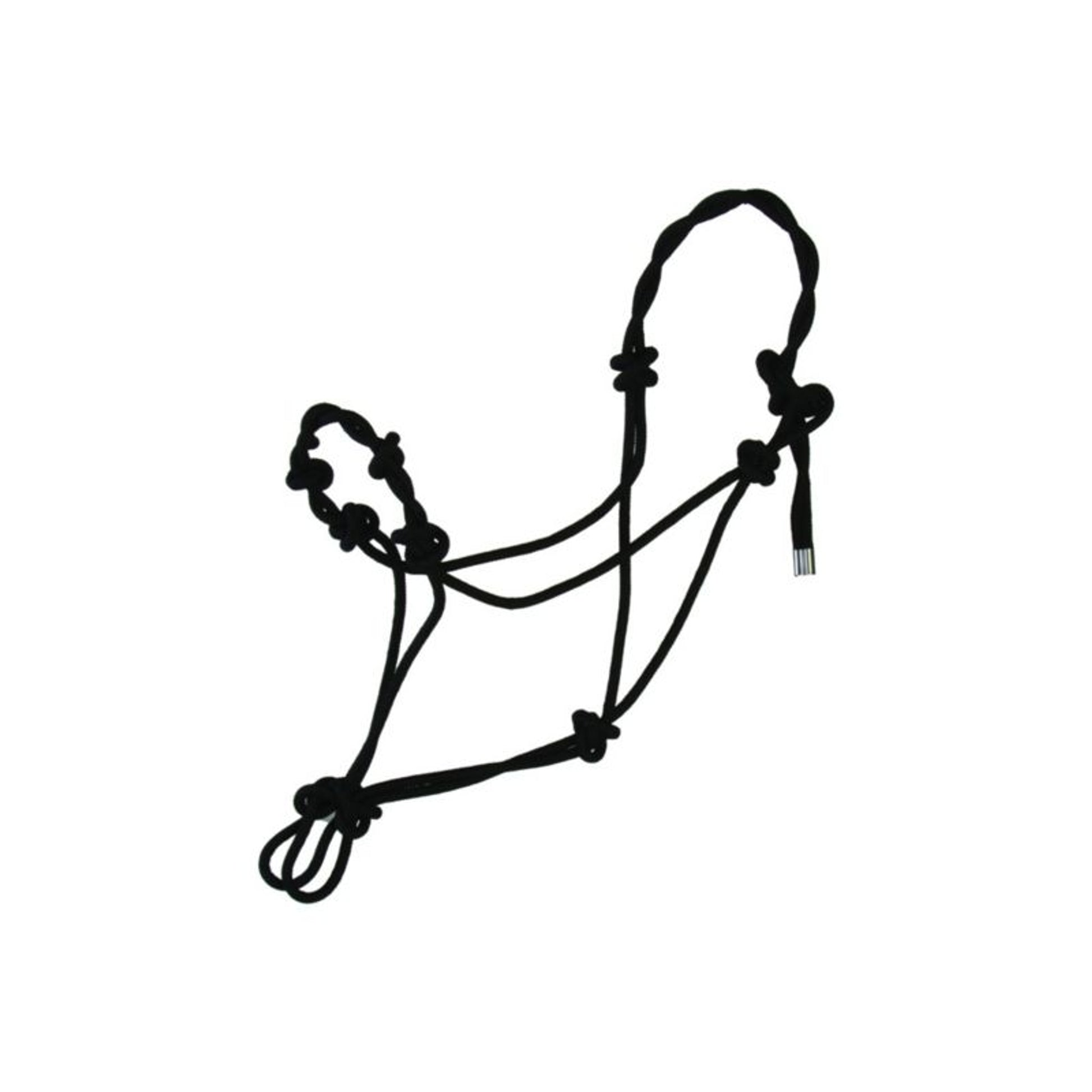 Basic Twisted Rope Halter Black