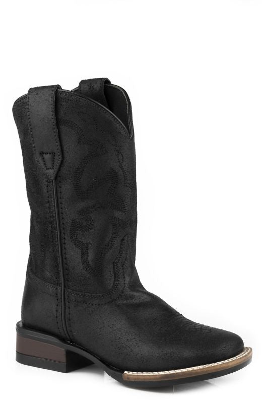 Roper Childs Monterey Sq Toe Boots 1 Black