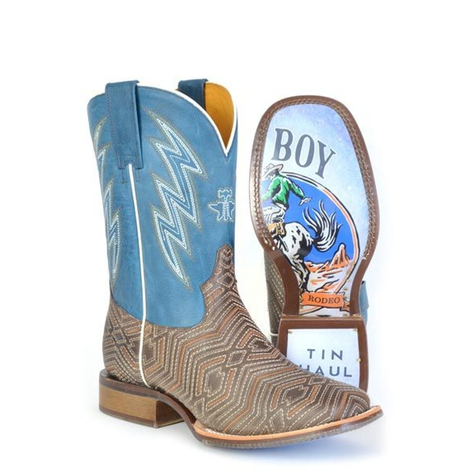 Tin Haul Mens Retro Rodeo Sole Boots