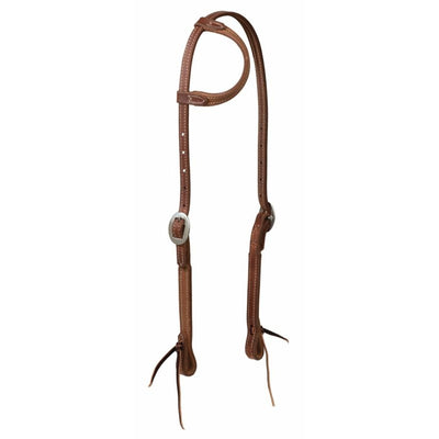 Weaver Rough Out Oiled Sliding Ear Headstall