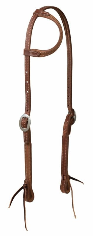 Weaver Rough Out Oiled Sliding Ear Headstall