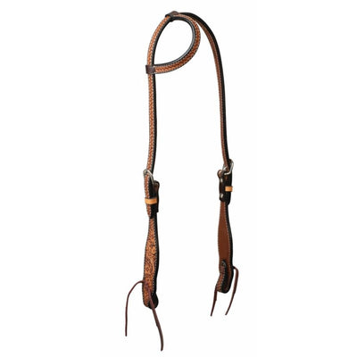 Weaver Floral Tooled Sliding Ear Headstall