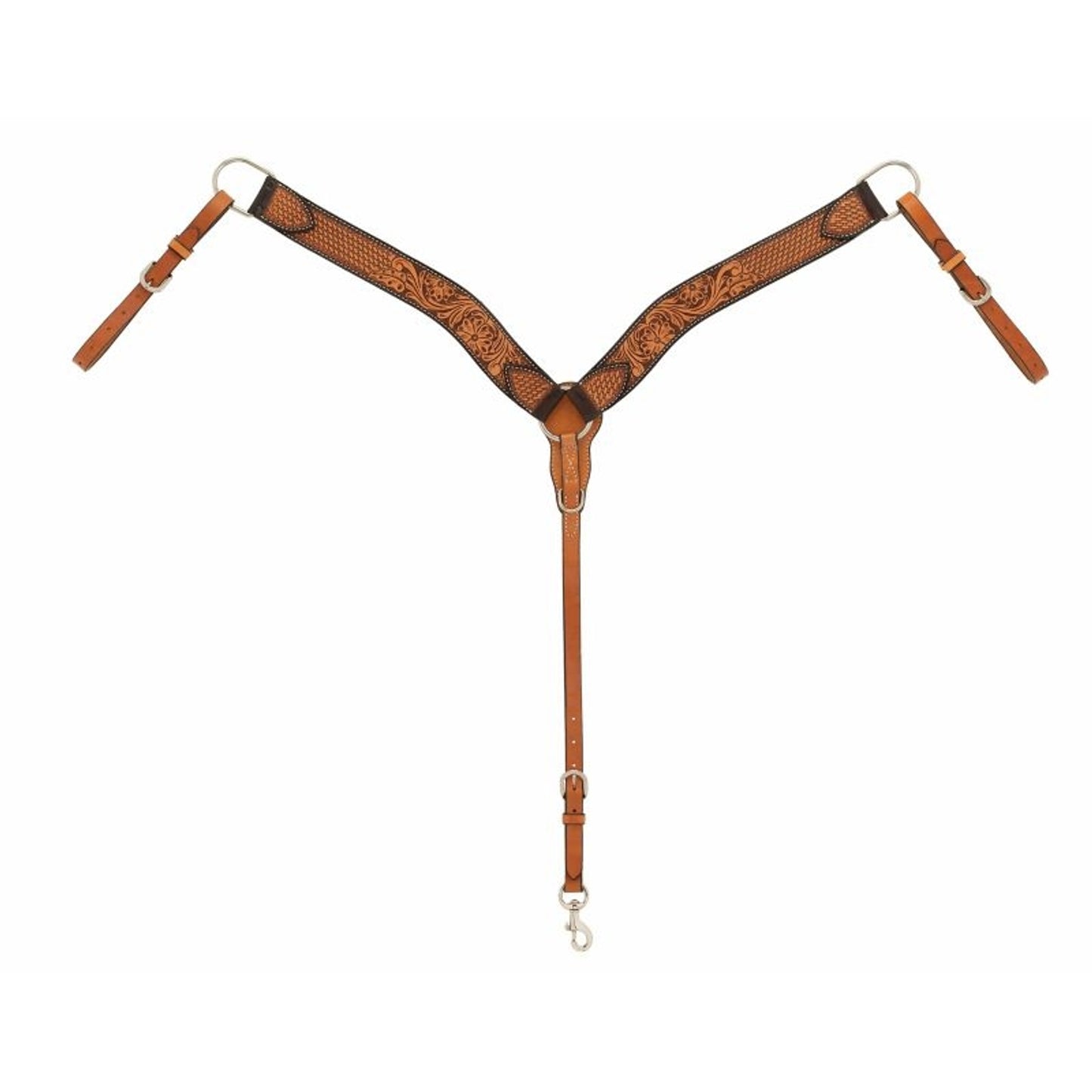 Weaver Floral Tooled Breast Collar