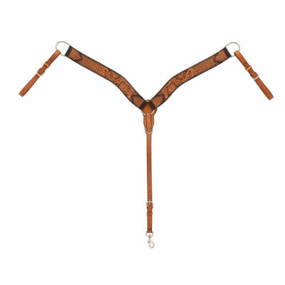Weaver Floral Tooled Breast Collar