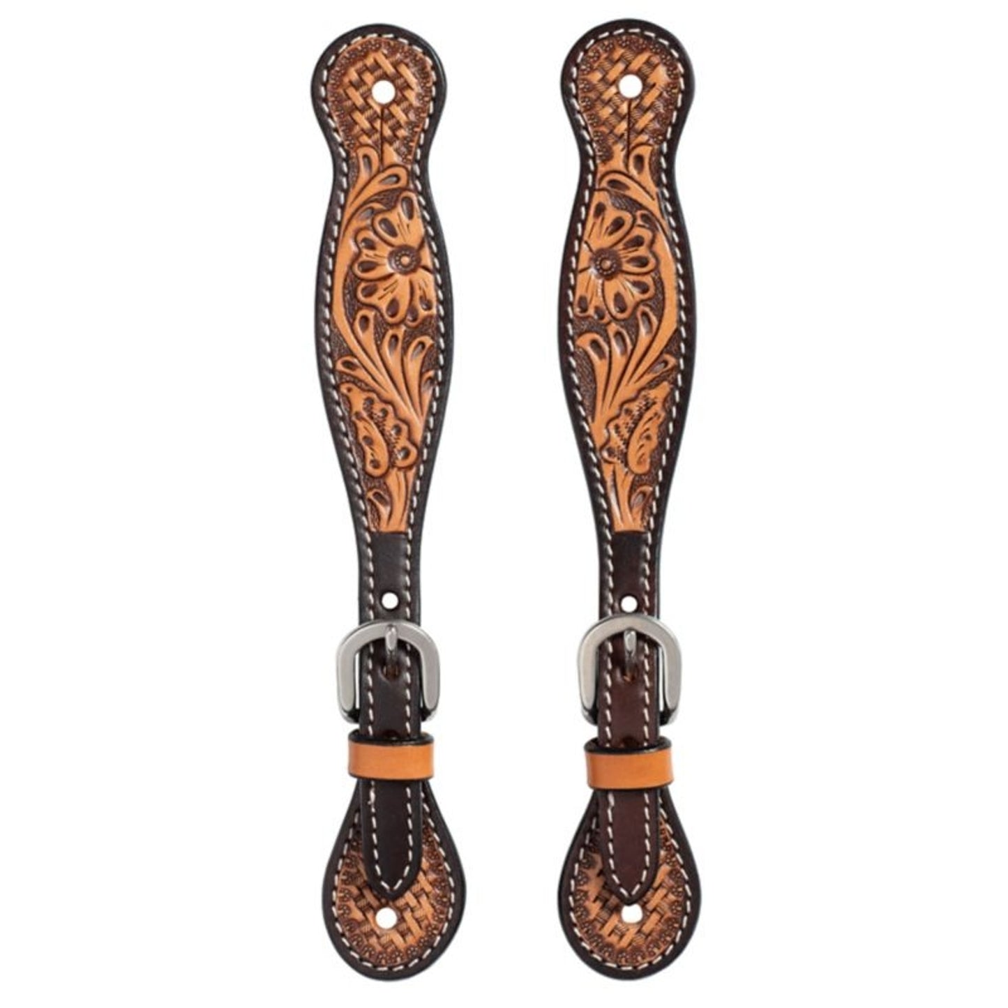 Weaver Ladies Floral Tooled Spur Strap