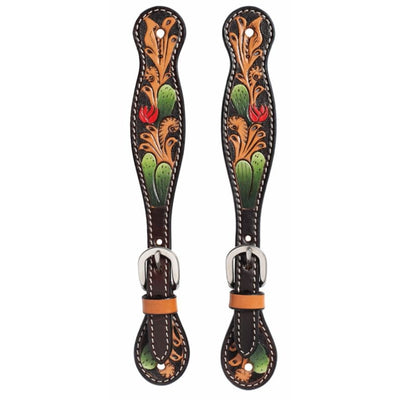 Weaver Ladies Cactus Tooled Spur Strap