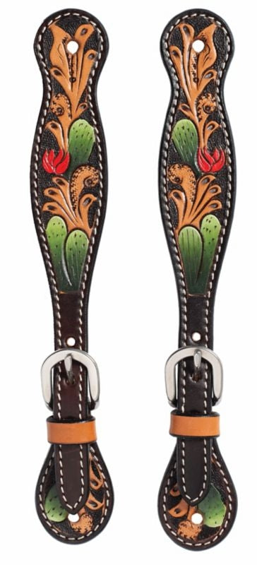 Weaver Ladies Cactus Tooled Spur Strap