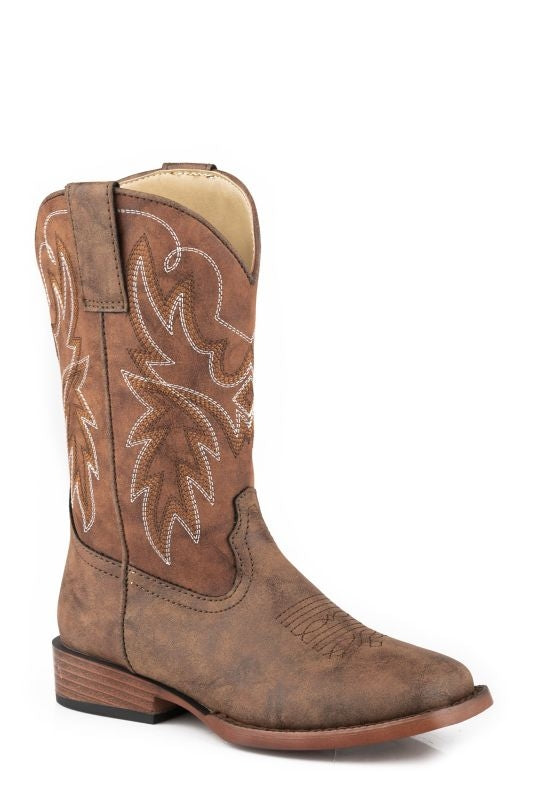 Roper Childs Heritage Square Toe Boots 1 Brown