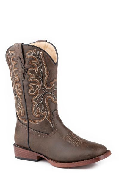 Roper Childs Patrick Square Toe Boots 1 Brown