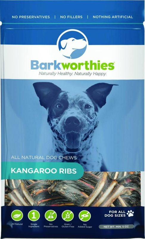 Barkworthies All Natural Kangaroo Ribs Dog Chew