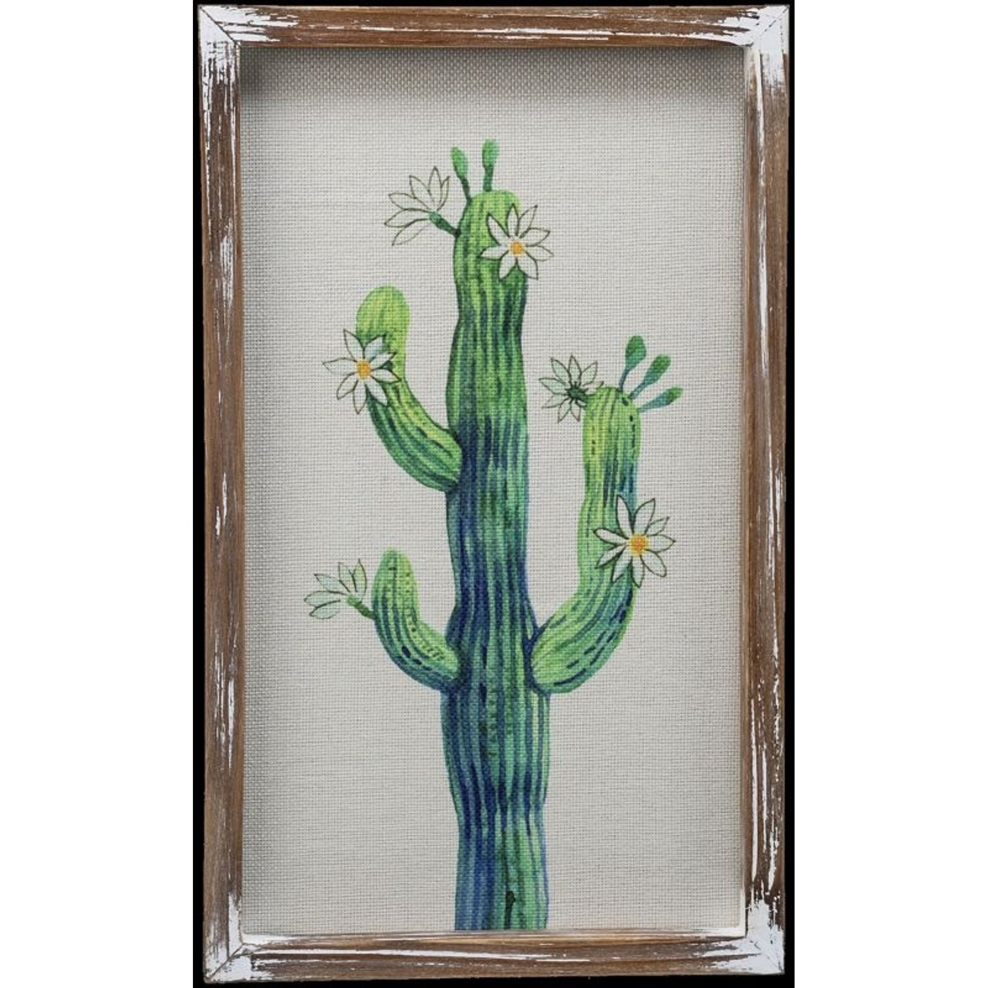 Wall Decor Cactus With Flowers