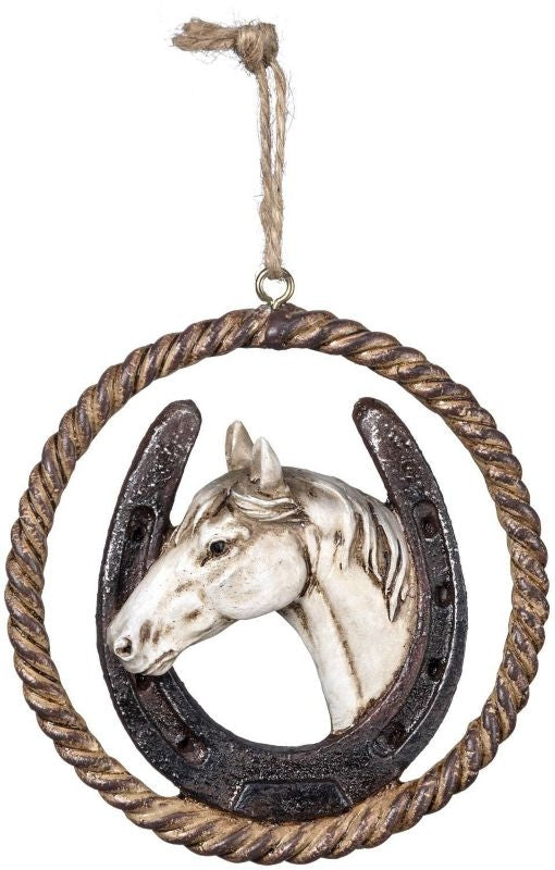Gift Corral Ornament Horse/Horseshoe