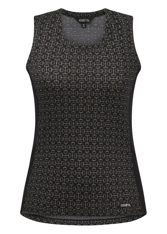 Kerrits Breeze Ice Fil Tank Print XS Black Bits