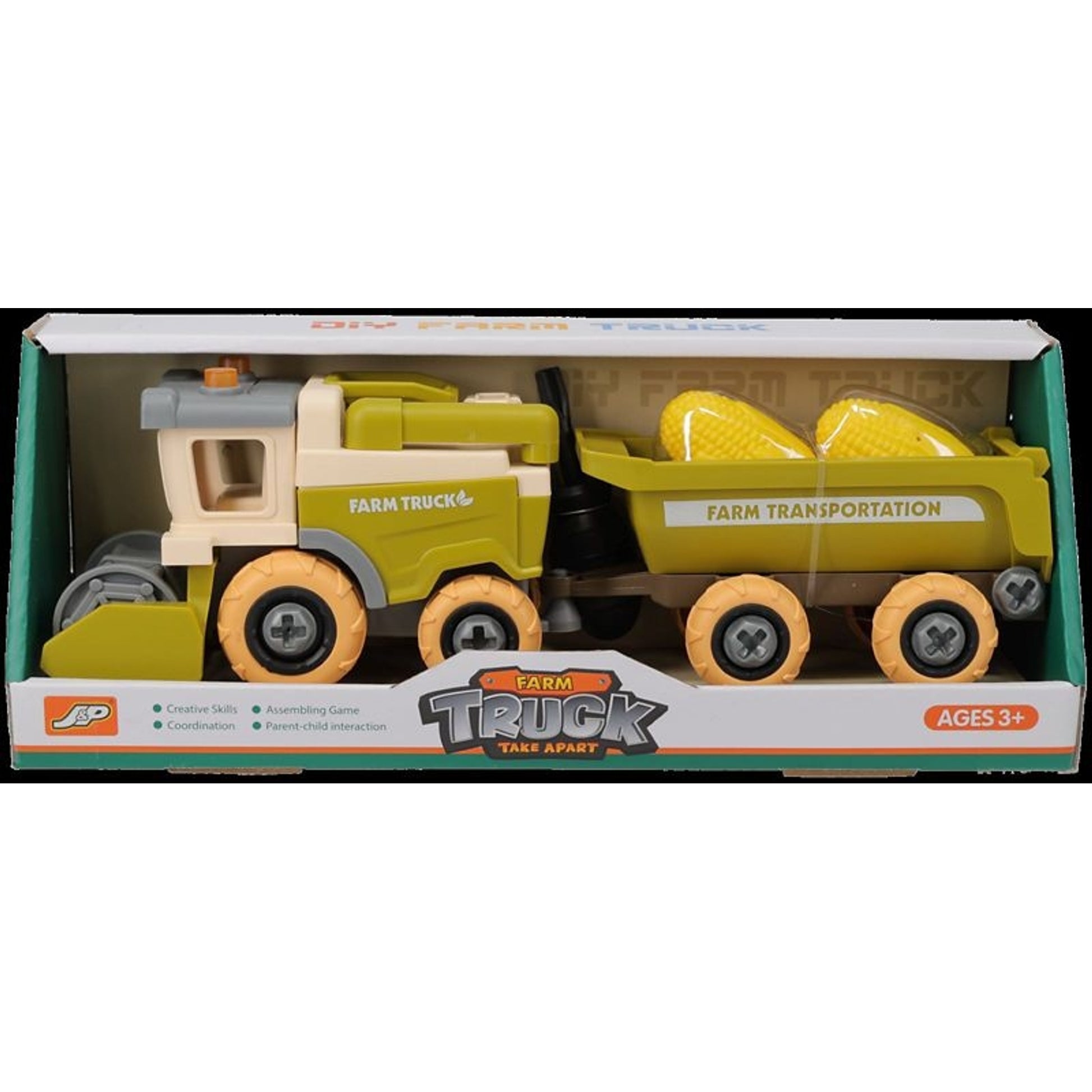 Toy Combine and Wagon Set