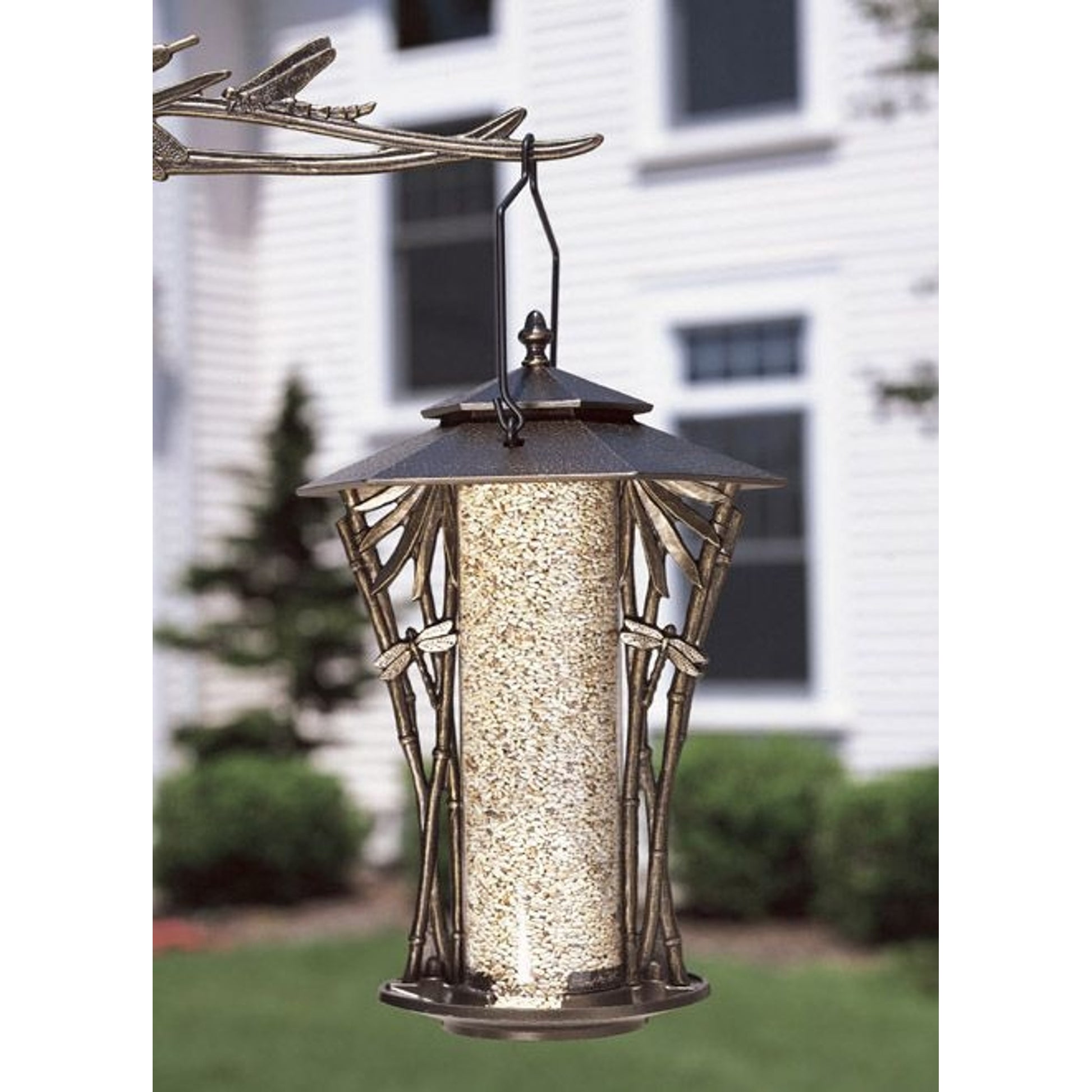 French Bronze 12in Dragonfly Silhouette Feeder