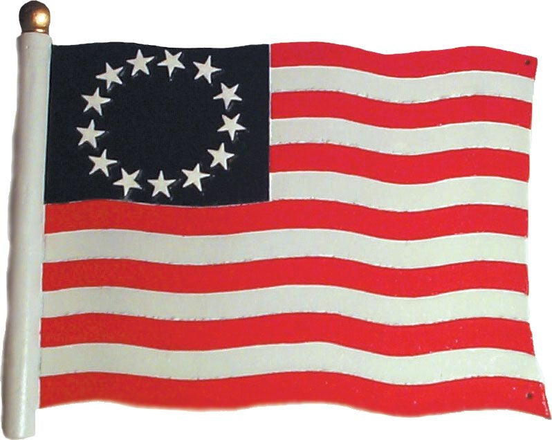 Liberty Flag Weathervane Rooftop Black