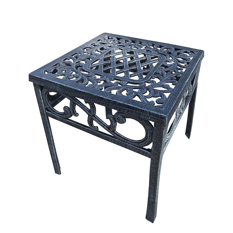 Mississippi Cast Aluminum End Table Verdi Grey