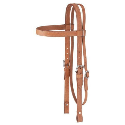 Tough1 Western Leather Browband Draft Headstall