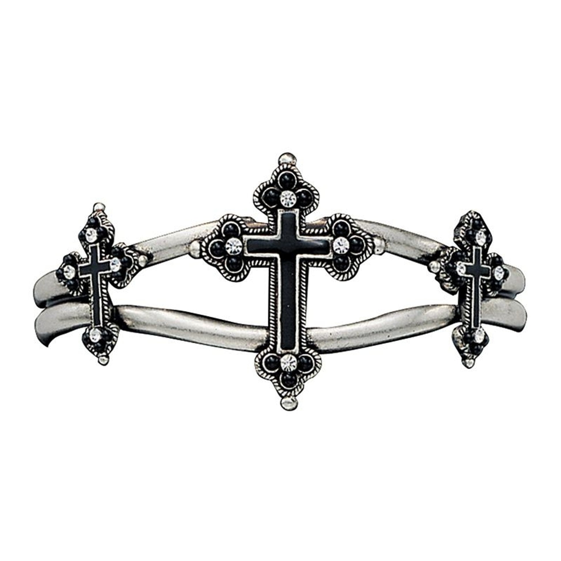 Montana Silversmiths Antiqued Trefoil Cross Cuff Bracelet