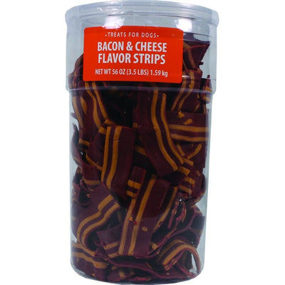 Triumph Wavy Bacon & Cheese Flavor Strips Dog Treats - Bacon & Cheese