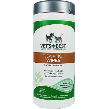 Vet's Best Flea & Tick Wipes Dogs And Cats