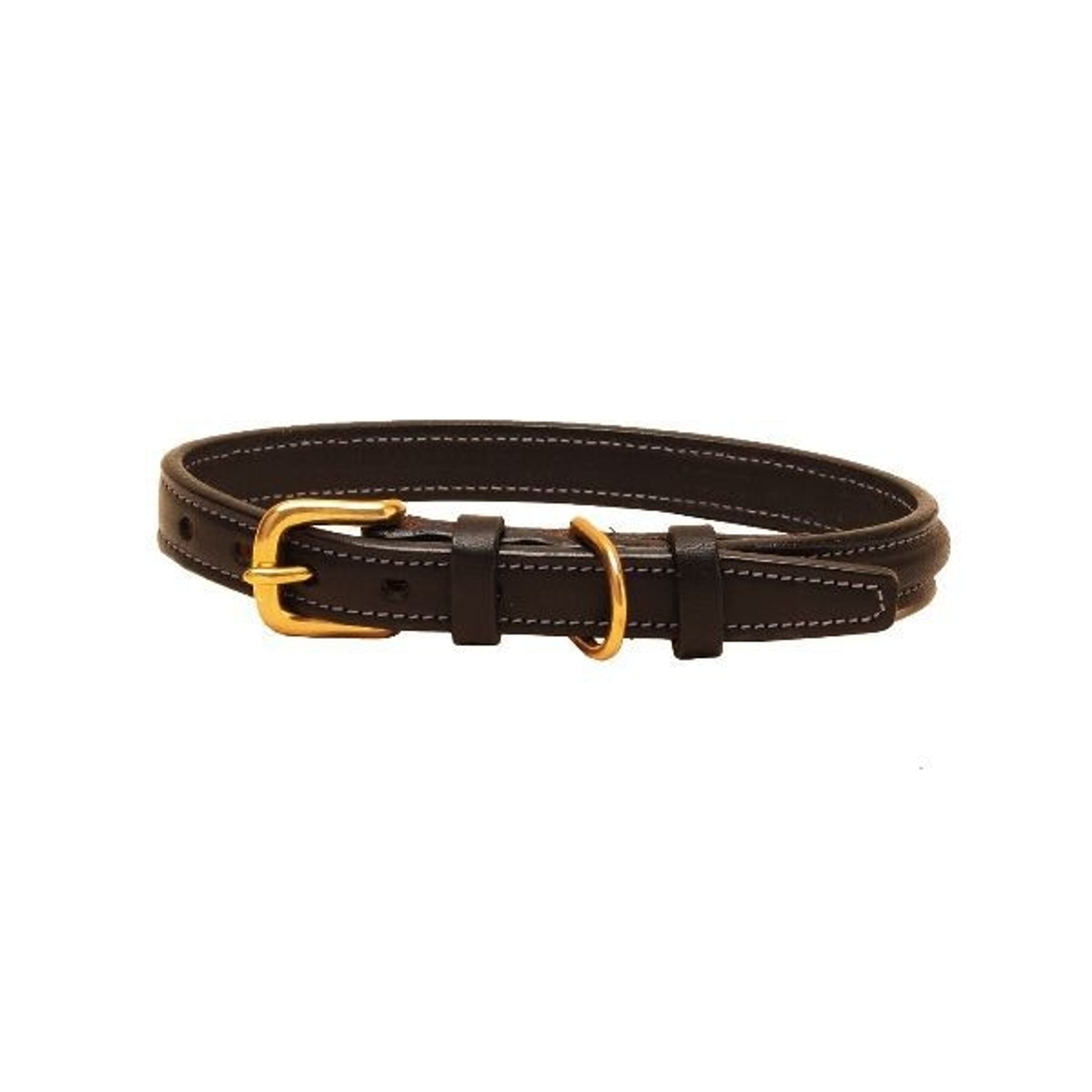 Tory Leather Narrow Square Raised Dog Collar