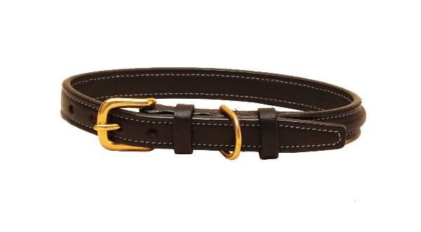 Tory Leather Narrow Square Raised Dog Collar