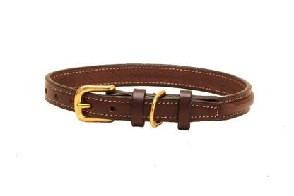 Tory Leather Narrow Square Raised Dog Collar