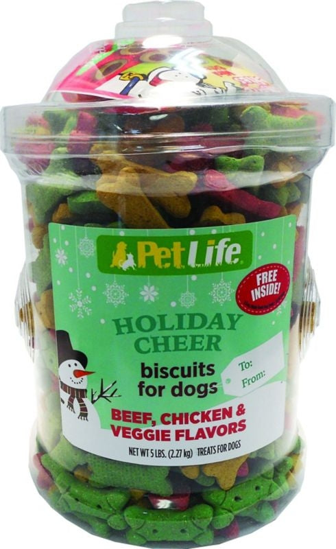 Triumph Petlife Holiday Cheer Biscuits For Dogs - Assorted - 5 LBs