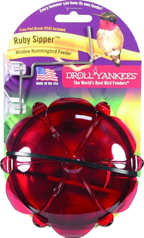 Ruby Sipper Hanging Hummingbird Feeder - Ruby/Clear - 5 Oz. Cap