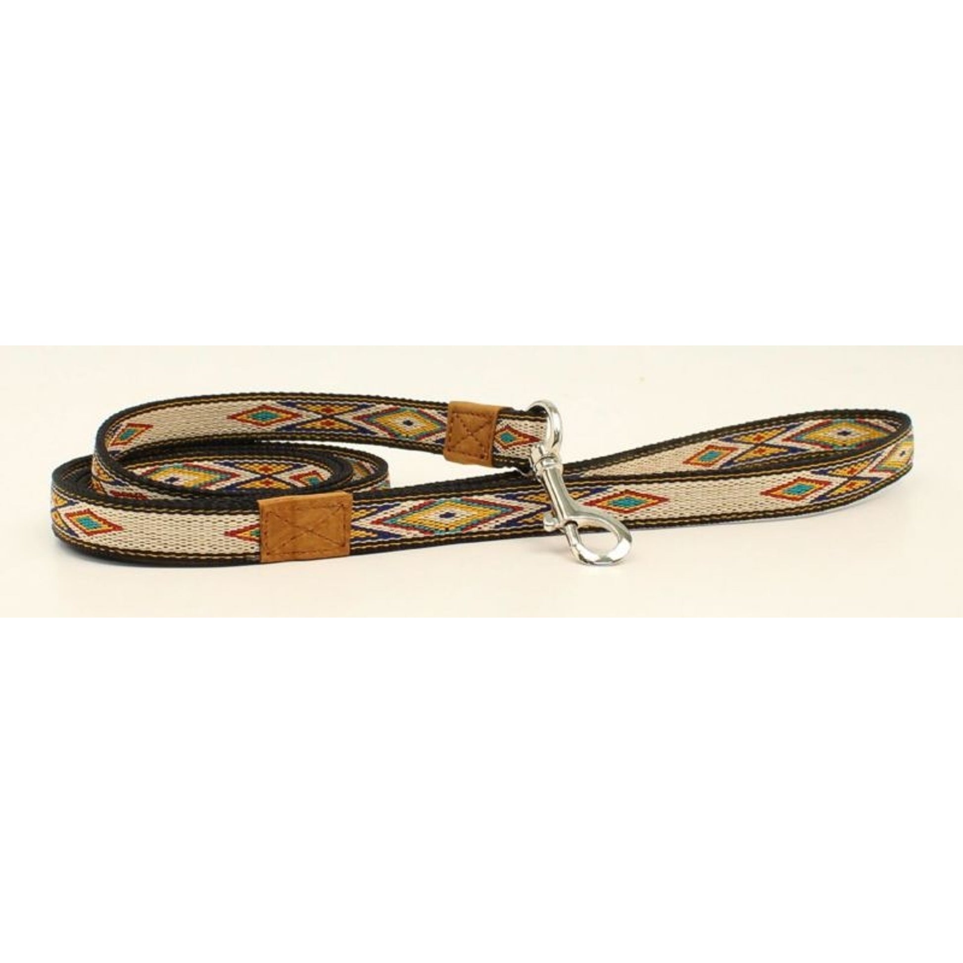 DBL Barrel Woven Ribbon Dog Leash - Tan/Multi