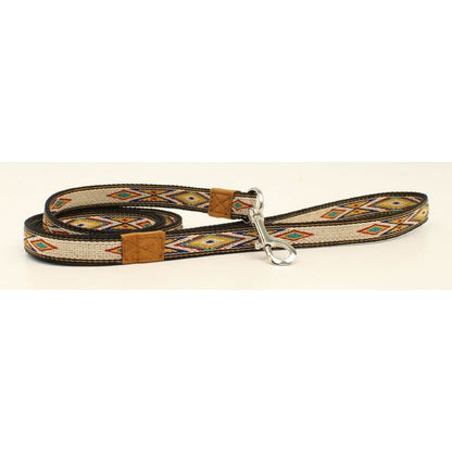 DBL Barrel Woven Ribbon Dog Leash - Tan/Multi