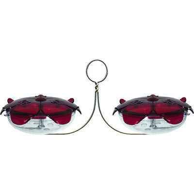 Droll Yankees Ruby Sipper Duo Hanging Hummingbird Feeder