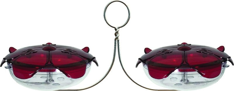 Droll Yankees Ruby Sipper Duo Hanging Hummingbird Feeder
