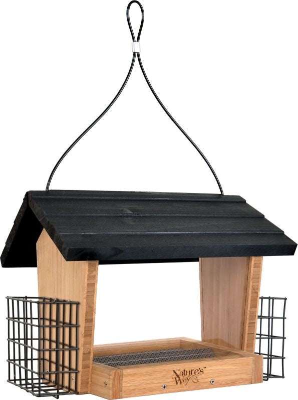 Nature's Way Hopper Feeder Bambo With Suet Cages