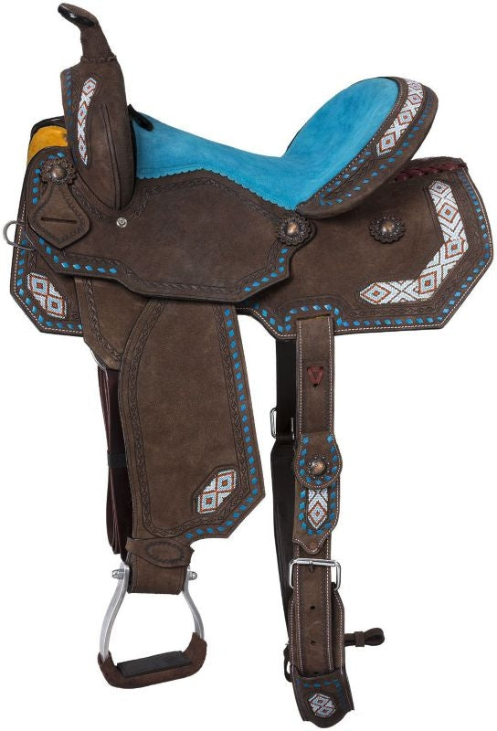 Silver Royal Sonora Buckstitch Barrel Saddle