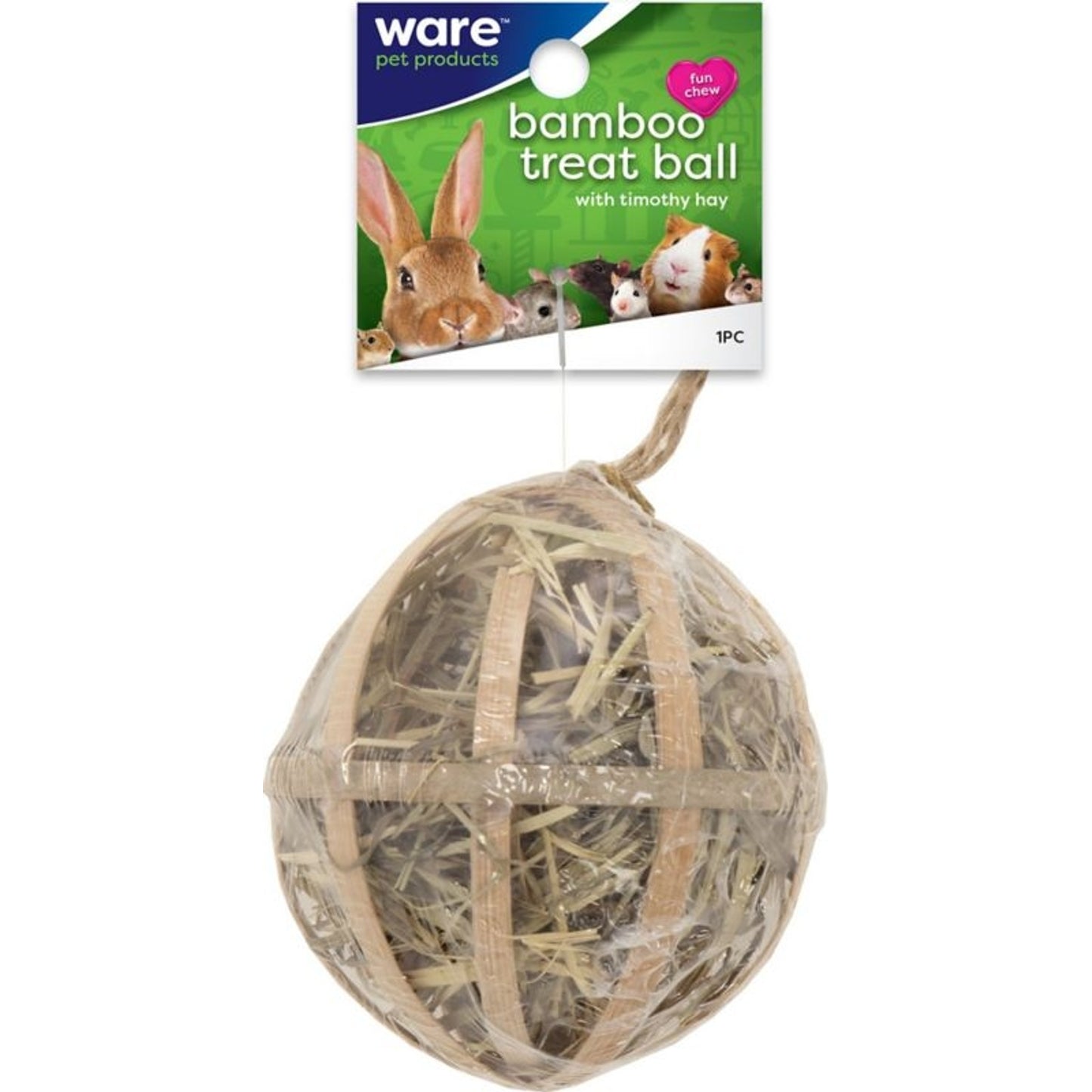 Critter Ware Bambo Treat Ball W Hay