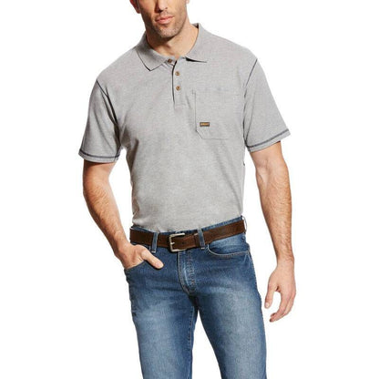 Ariat Mens Rebar Workman Short Sleeve Polo