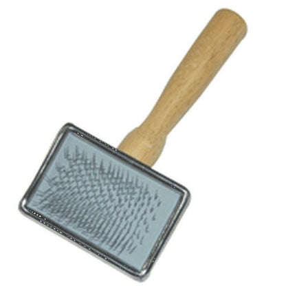 Wire Pet Slicker Brush with Wood Handle